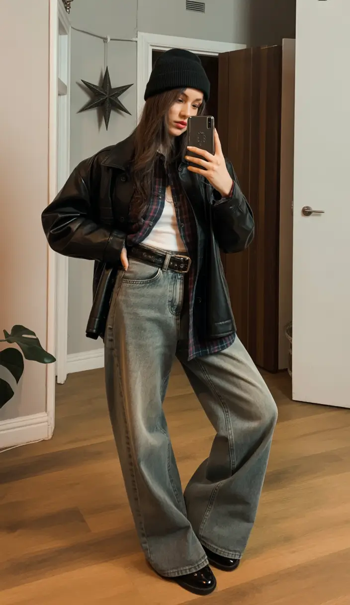 spring jeans outfit Layered Street Style With a Cool-Girl Finish