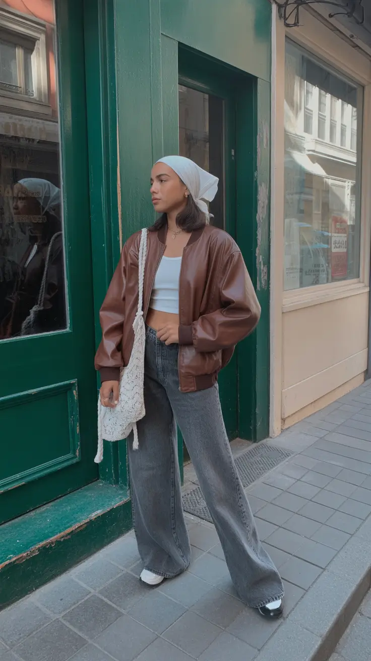 spring jeans outfit Soft Street Style With Feminine Layers