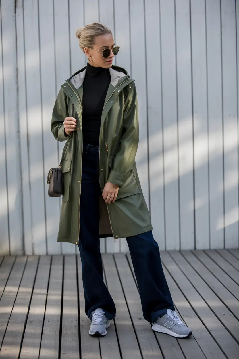 spring jeans outfit Sporty Layers With Polished Denim Balance