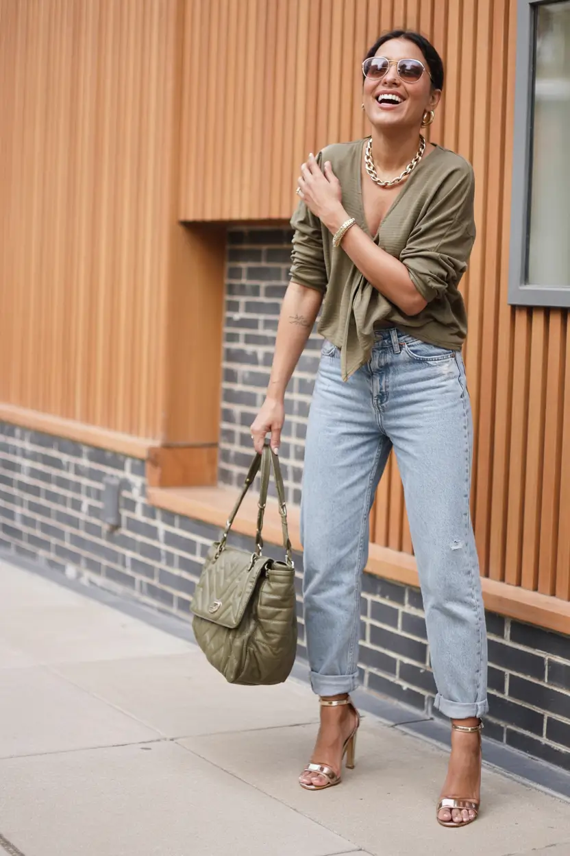 spring jeans outfit Heels, Denim, and Confident Femininity