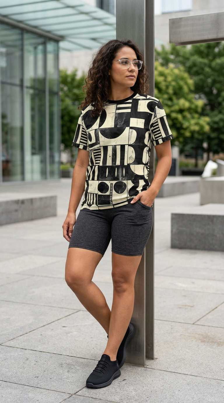 casual biker shorts outfits summer for women 2026 - Style Inspiration casual biker shorts outfits summer for women 2026 outfit idea - fashion styling inspiration