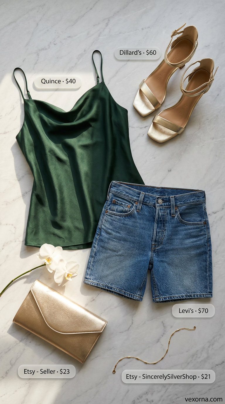 cut off summer denim shorts for women 2026 outfit idea - fashion styling inspiration