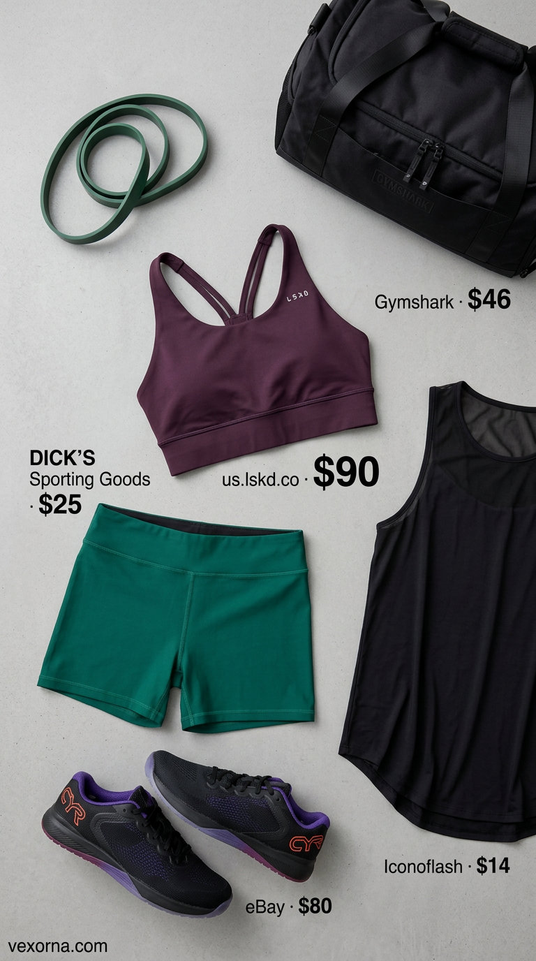 Lightweight Summer Activewear 2026: Training Duo Lightweight summer activewear for women 2026: Emerald green & plum set for cross-training & weightlifting.