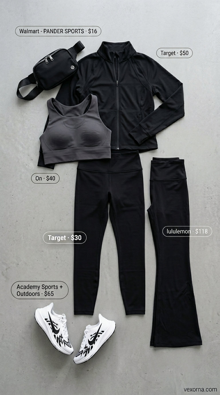 Lightweight Summer Activewear 2026: Urban Run Lightweight summer activewear for women 2026: Black & charcoal leggings for urban runs & gym workouts.