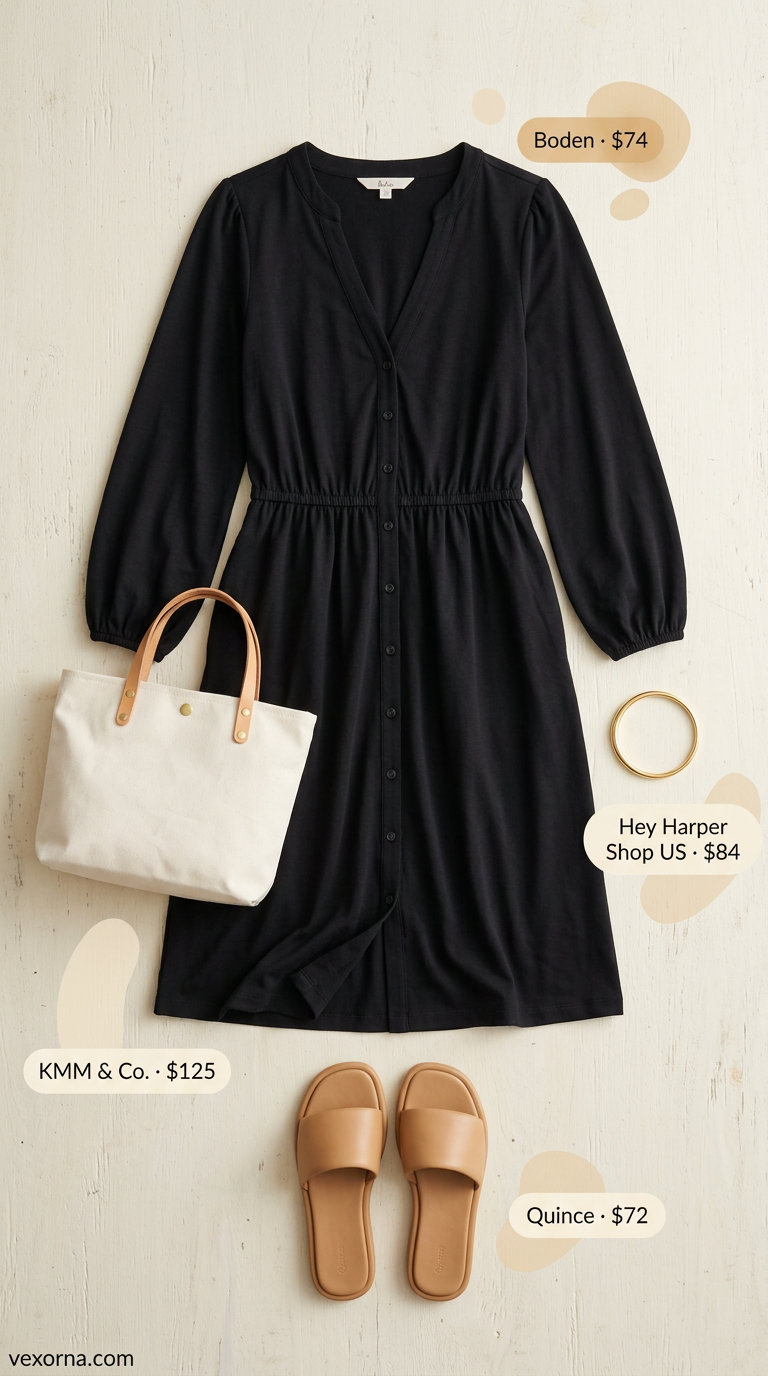 Midsize dress outfits summer 2026: Effortless white linen dress with tan slides and tote bag for casual days.