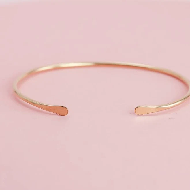 accessory 14К Yellow Gold Fill Cuff Bracelet, Thin Gold Filled Bangle Bracelet, Dainty Gold Bangle, Minimalist Jewelry, 2mm Hammered Ends Gold Cuff Etsy - LotusStone $73.38