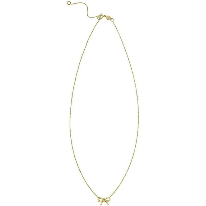 accessory 14K Gold Bow Pendant Necklace HSN $448.95