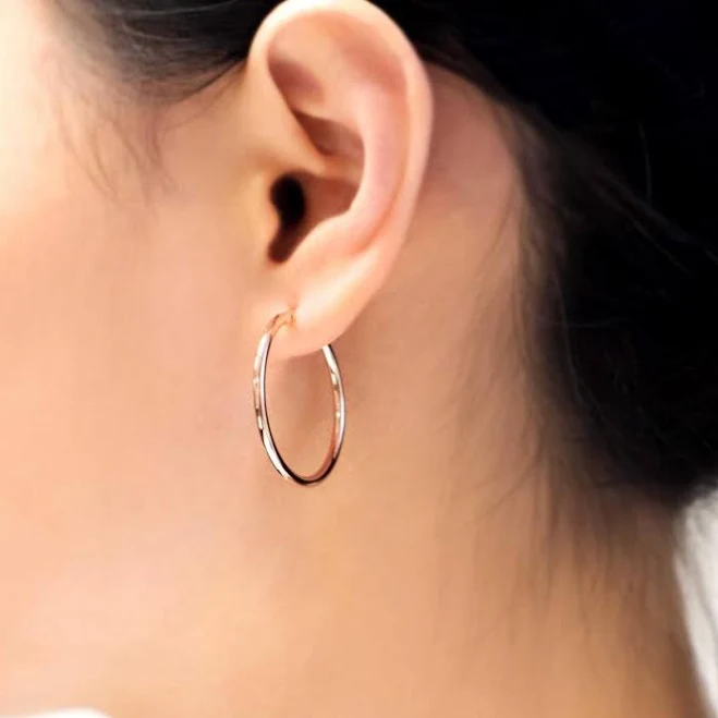 accessory 14K Gold Plated Stainless Steel Thin Hoop Earrings Etsy - crushongold $18.9