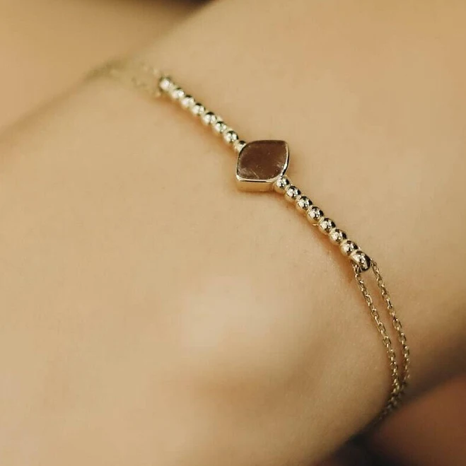 accessory 14K Solid Gold Delicate Charm Bracelet Etsy - Seller $534