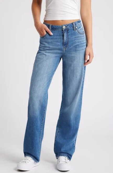 jeans 1822 Denim Women's High Waist Baggy Straight Leg Jeans Nordstrom $69