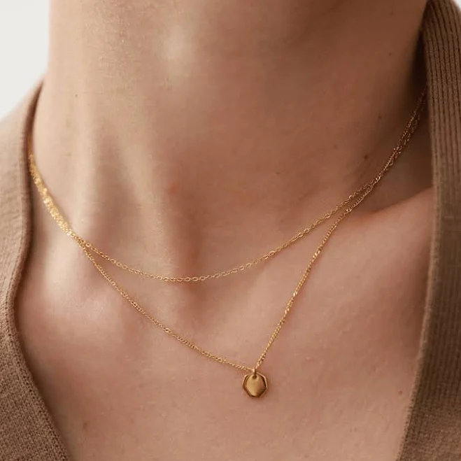 accessory 18K Gold Minimalist Charm Pendant Necklace Etsy - Seller $22.3