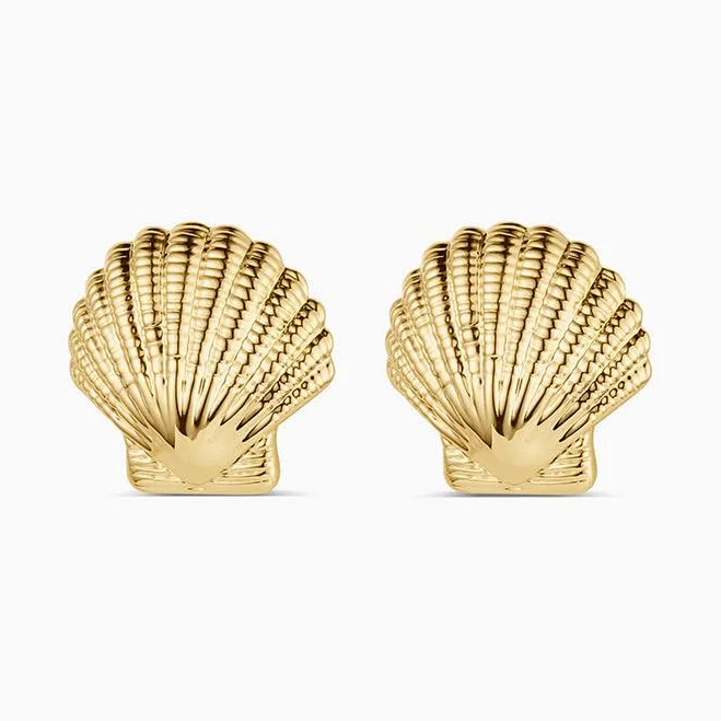 accessory 18k Gold Shell Statement Stud Earrings gorjana $50