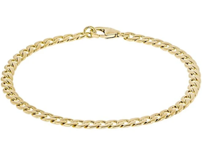 accessory 18K Yellow Gold Over Bronze Curb Bracelet JTV $34.99