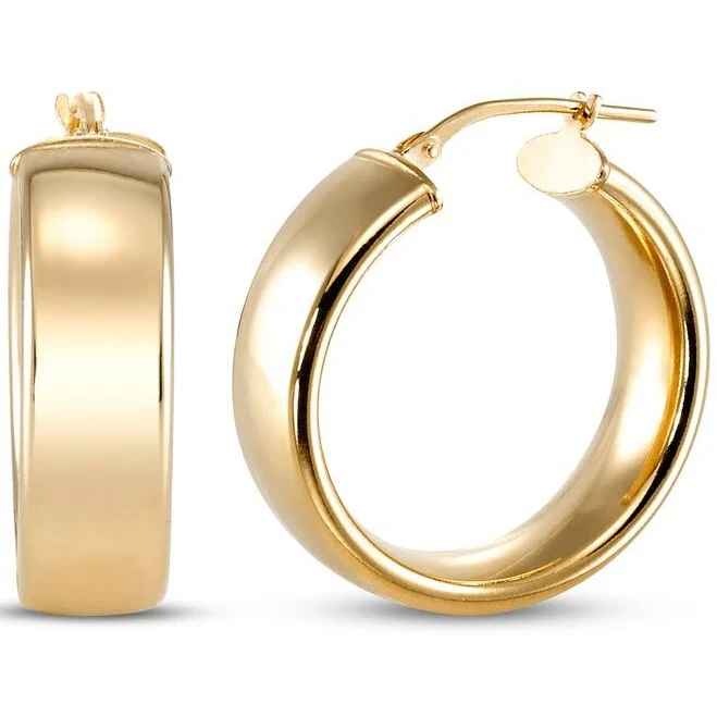 accessory 24K Yellow Gold Vermeil Sterling Silver Bold Hoop Earrings Kay Jewelers $195.99