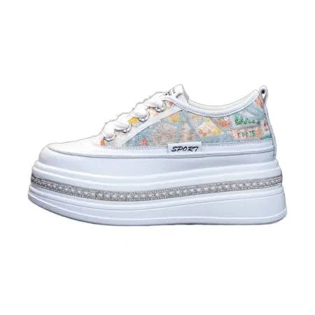 shoes 无品牌 3.54 inch White Platform Sneakers for Women - Chunky Non Slip Sole Slip On Casual Shoes, Women's Walmart - FGNUZH Shoes $49.98