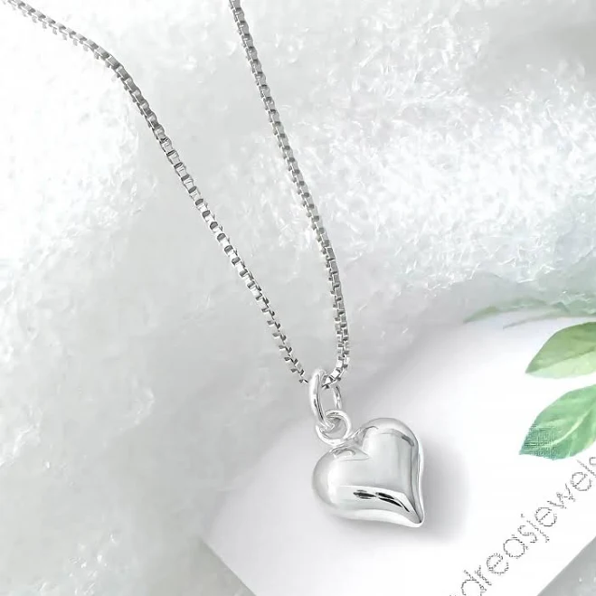 accessory 925 Sterling Silver Tiny Heart Pendant Necklace alexandreasjewels $25