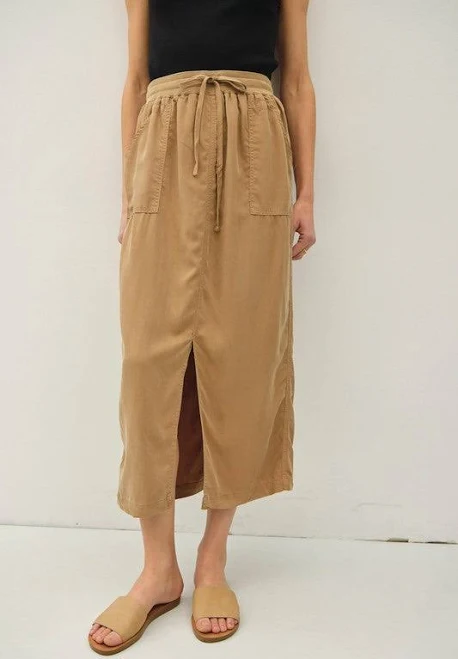 skirt A-Line Tencel Midi Skirt 9thstreetclothingco $54.99