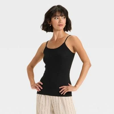 top A New Day Women's Slim Fit Ribbed Cami Target $5