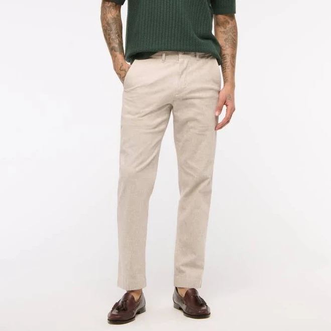 pants Abercrombie & Fitch Men's Linen-Blend Straight Pants Abercrombie & Fitch $26.97