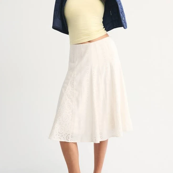 skirt Abercrombie & Fitch Women's Godet Midi Skirt Abercrombie & Fitch $56