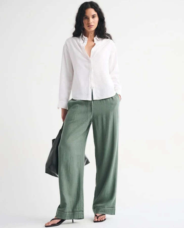 pants Abercrombie & Fitch Women's Linen-Blend Pull-On Pants Abercrombie & Fitch $80