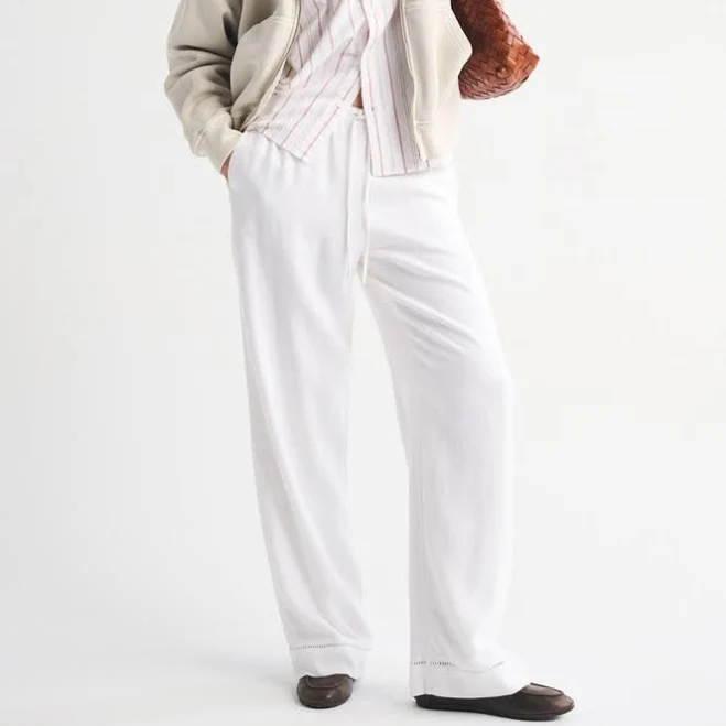 trousers Abercrombie & Fitch Women's Linen-Blend Pull-On Pants Abercrombie & Fitch $80