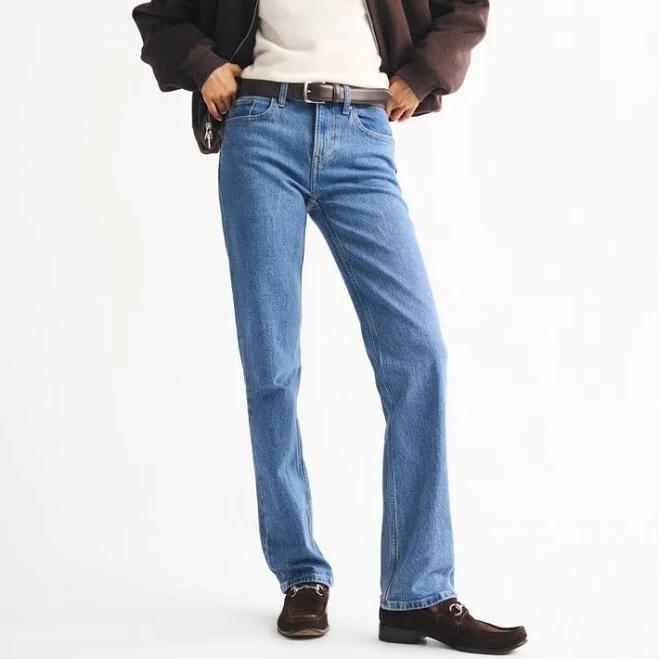 jeans Abercrombie & Fitch Women's Mid Rise 90s Straight Jean Abercrombie & Fitch $72