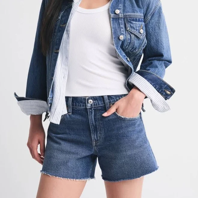 bottoms Abercrombie & Fitch Women's Mid Rise A-Line Shorts Abercrombie & Fitch $59.5