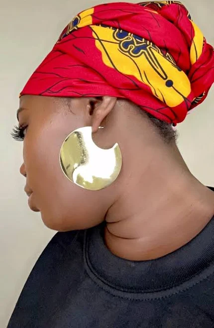 accessory Abstract Gold Hoop Earrings Etsy - Seller $22.01