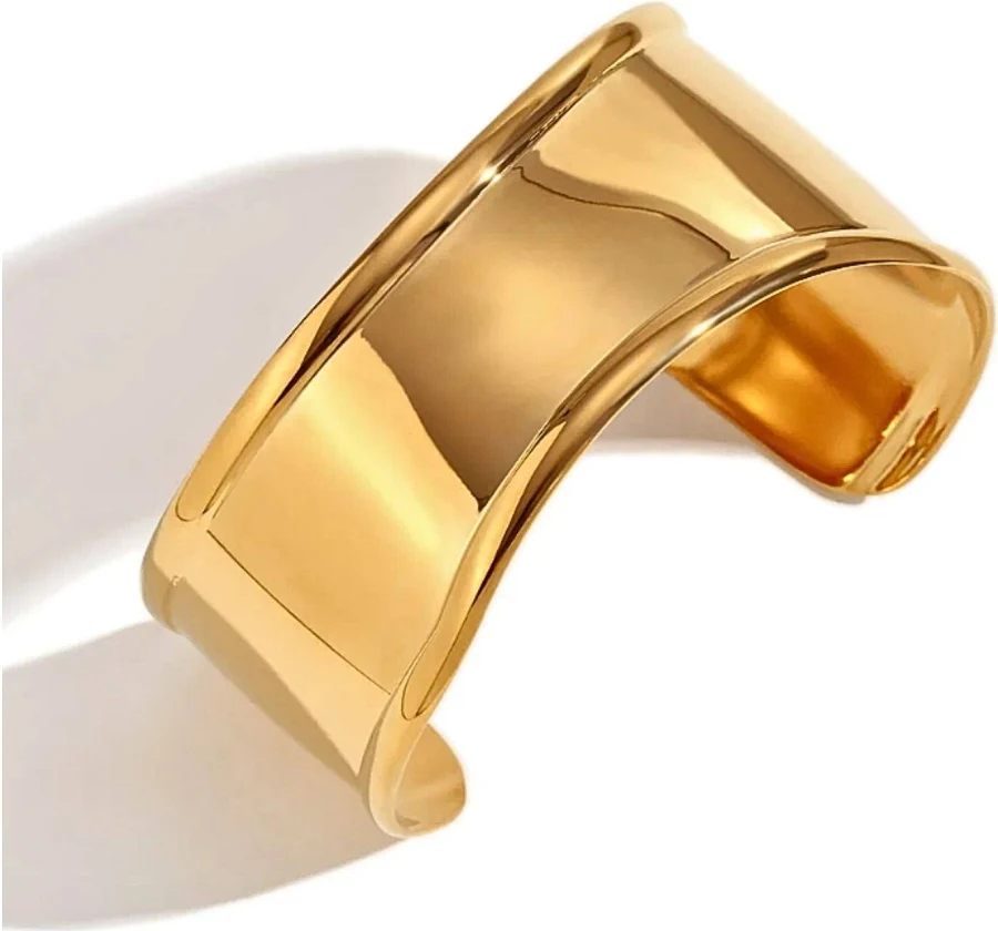 accessory Abstract Gold Statement Cuff Bracelet Olivia Le $64