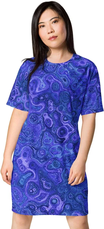 dress Abstract Print Oversize T-Shirt Dress Etsy - SignatureStylzStudio $56.8