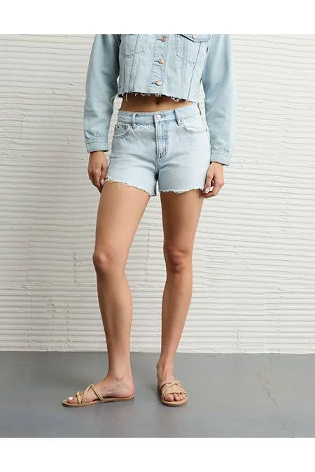 shorts AE Strigid Women's Super High-Waisted Ripped Denim Shorts American Eagle Outfitters $17.98