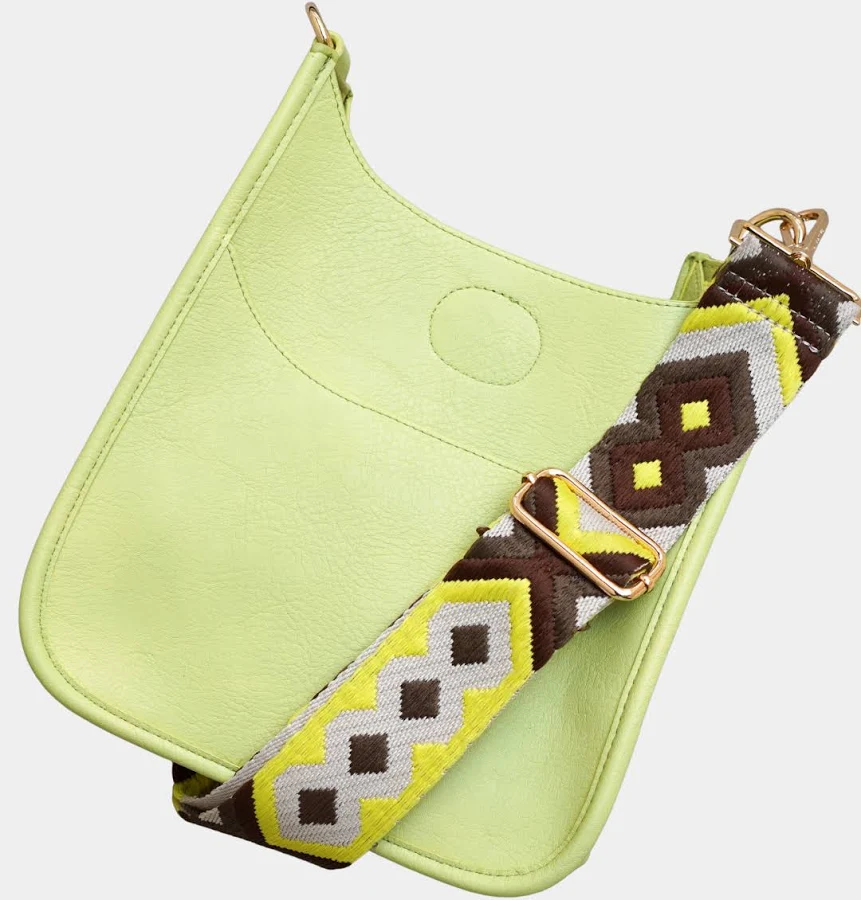 bag ah-dorned NYC Faux Leather Handbags Distress Lime Mini The Flaunt $25