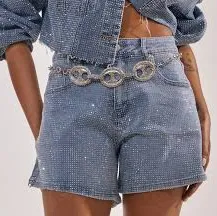 shorts Akira Kylie Embellished Denim Short Pants AKIRA $44.9