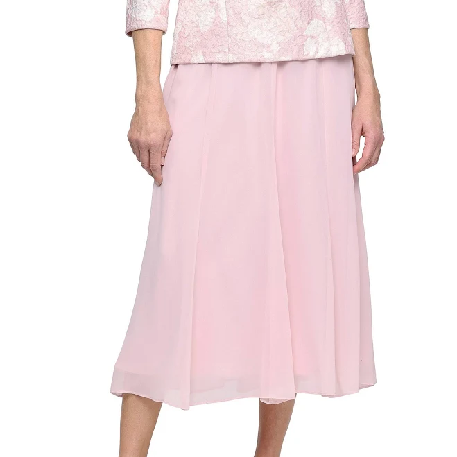 skirt Alex Evenings Tea-Length Chiffon Skirt Womens Dillard's $66.33