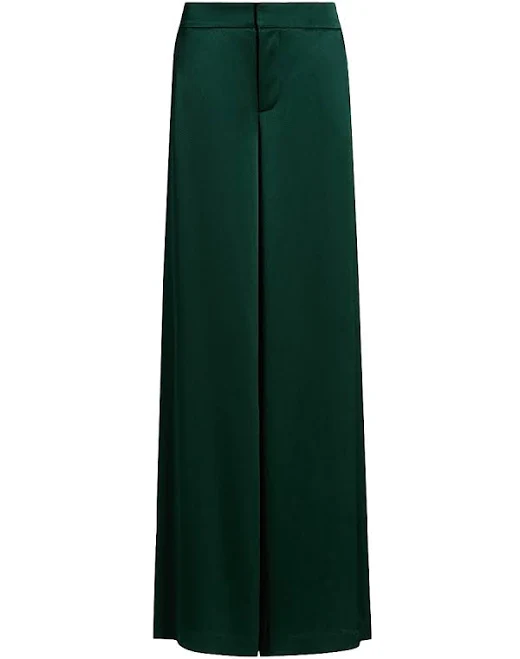 pants Alice + Olivia Women's Nessi High-Rise Wide-Leg Satin Pants Saks Fifth Avenue $158