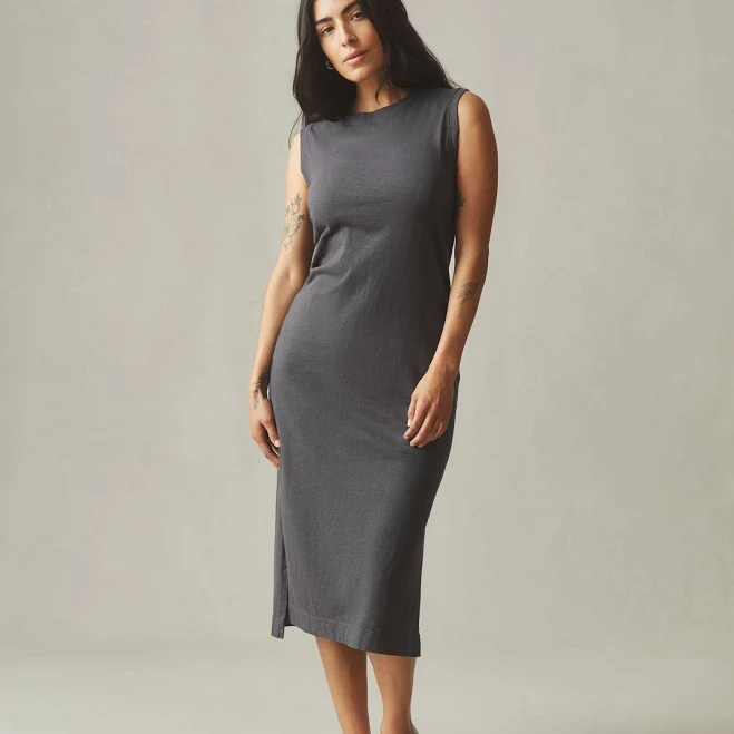 dress American Giant Women's Heavyweight Slub Cotton Tank Dress Made In The USA American Giant $110