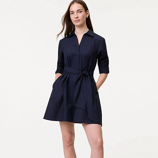 dress Ann Taylor Women's Belted Mini Shirtdress Ann Taylor $72.49