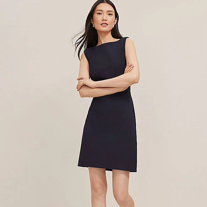 dress Ann Taylor Women's Boatneck Seasonless Stretch Dress Ann Taylor $169