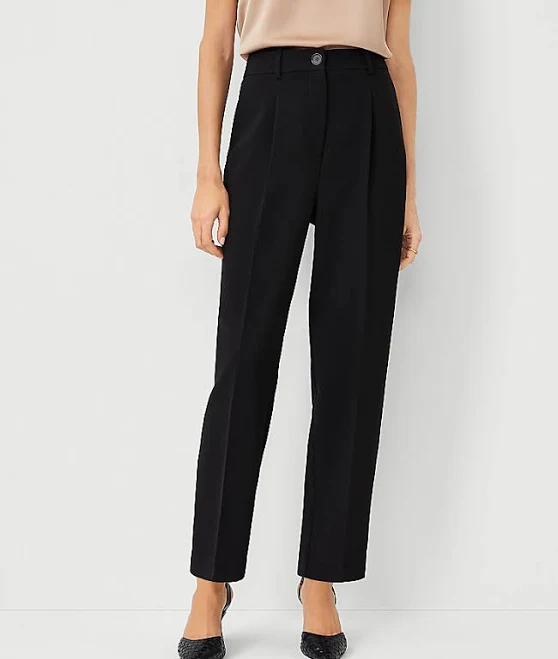 pants Ann Taylor Women's High Rise Pleated Taper Fluid Crepe Pants Ann Taylor $77.4