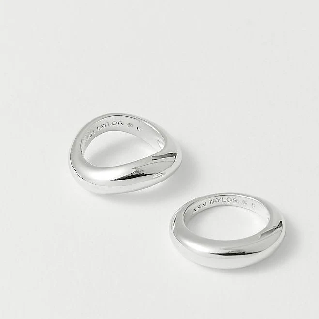 accessory Ann Taylor Women's Metal Stacked Ring Set Ann Taylor $19.99