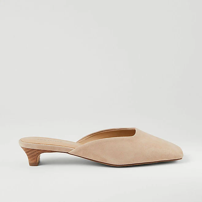 shoes Ann Taylor Women's Suede Kitten Heel Mule Pump Ann Taylor $73.42