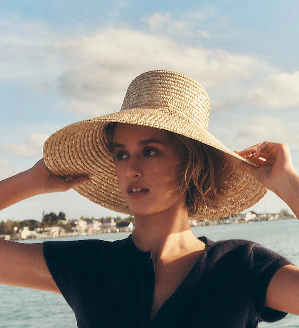 accessory Anthropologie Wide-Brim Straw Grosgrain Hat Anthropologie $78