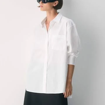 top Aritzia Women's Babaton Outro Oversized Poplin Shirt Aritzia $98