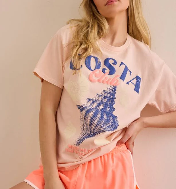 top As Revival Costa Club Oversized Tee Altar'd State $52