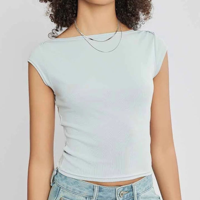 boat neck top ASOBIO Slim-Fit Cap-Sleeve Boat Neck Top Asobio $49