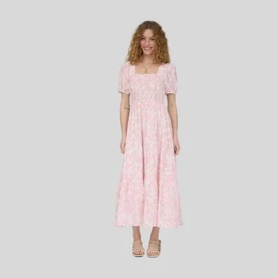 dress August Sky Women's Puff Sleeve Smocked Floral Midi Dress Target $39