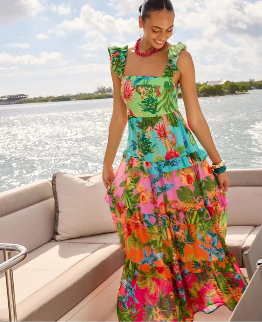 dress Avara Ivy Floral Tiered Maxi Dress shopavara.com $88
