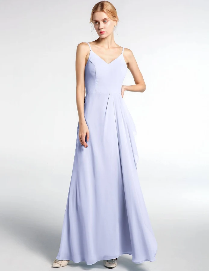 dress BABARONI V-Neck Chiffon Maxi Dress with Spaghetti Straps Babaroni.com $99