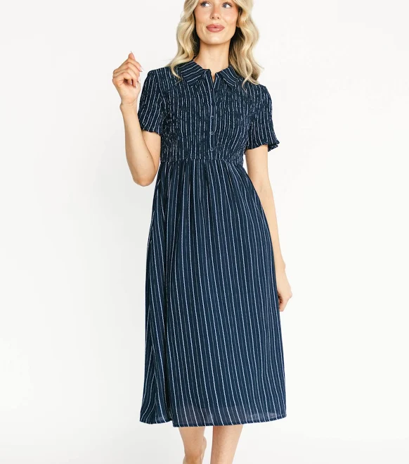 midi dress Baltic Born Women's Dottie Striped Midi Dress Baltic Born $85